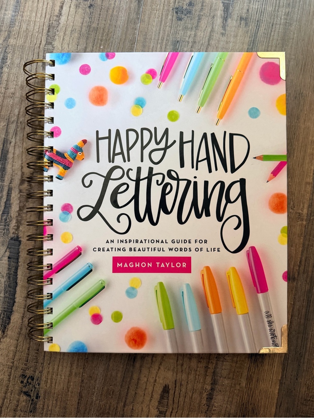 🌈 NWT Happy Hand Lettering Spiral Workbook